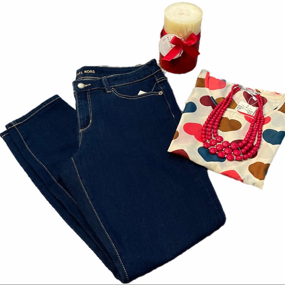 Michael Kors Dark Wash Skinny Jeans